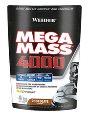 Weider Mega Mass 4000, šokolado skonio, 4000 g maisto papildas