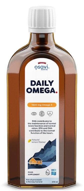Osavi Daily Omega, 1600mg Omega 3, citrinos skardinė
