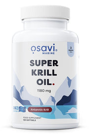 Osavi Super Krill Oil, 1180mg - 120 kapsulių, maisto papildas, Omega-3