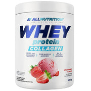 Allnutrition baltymų ir kolageno milteliai, braškių skonio, 500 g