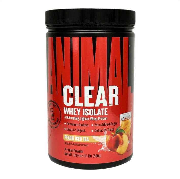 Animal Clear Whey Isolate, Peach Iced Tea - 500 gramų
