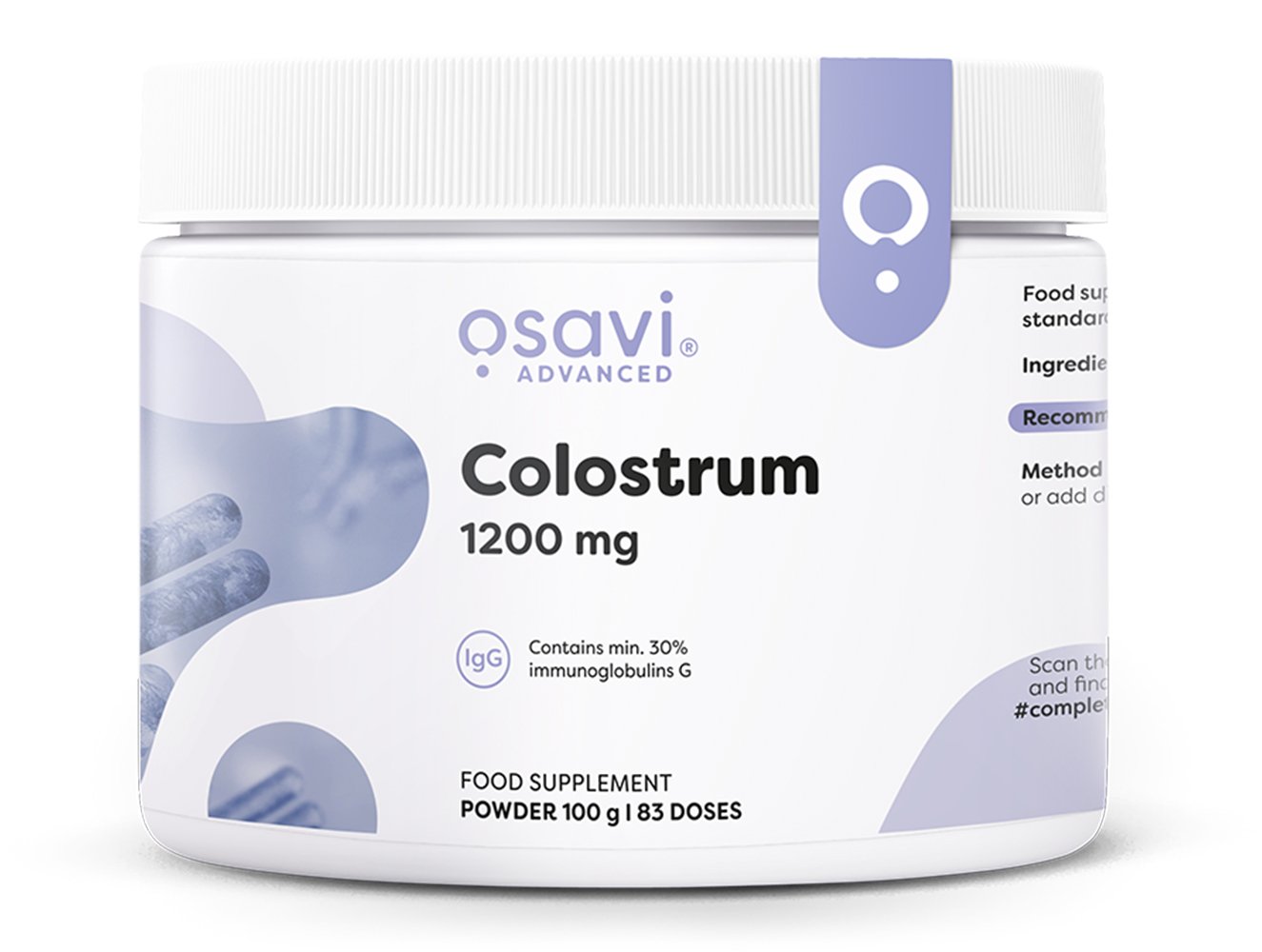 Osavi Colostrum milteliai, 1200mg, sveikatai