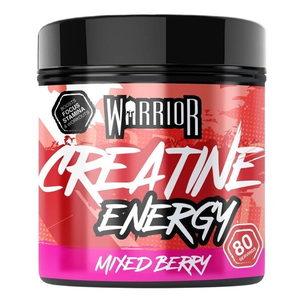 Warrior Creatine + Energy, Mixed Berry - 360 g maisto papildas