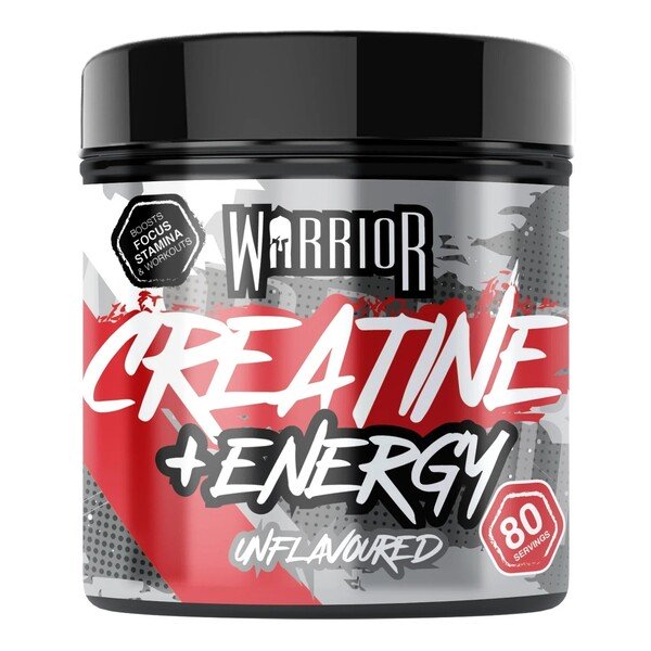 Warrior Creatine + Energy, Unflavoured - 360 g maisto papildas