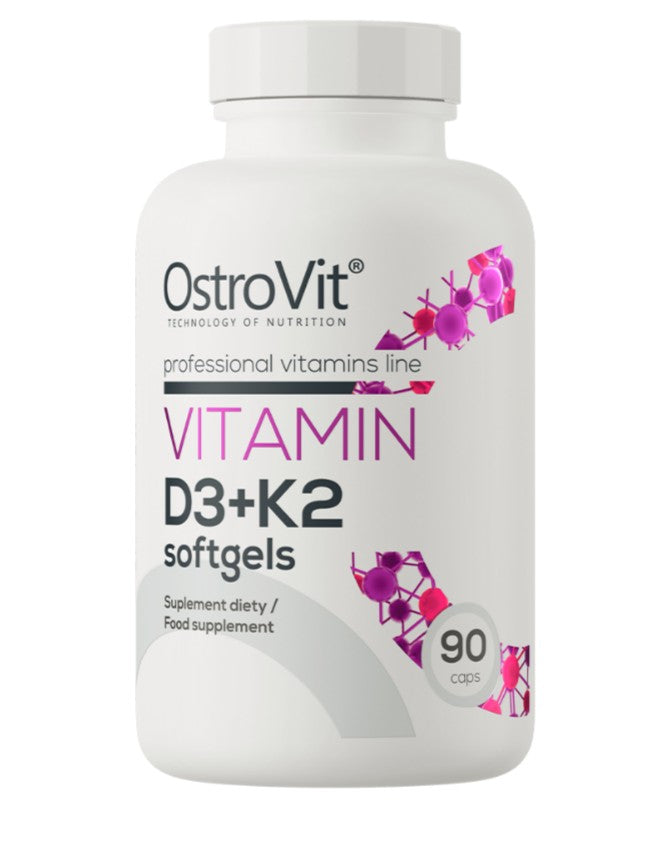 OstroVit vitaminų D3 + K2 kapsulės