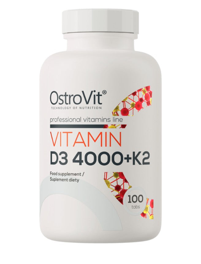 OstroVit vitamino D3 + K2 papildas, 100 tablečių