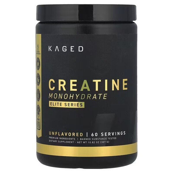 Kaged Muscle kreatino monohidratas, be skonių, 307 g