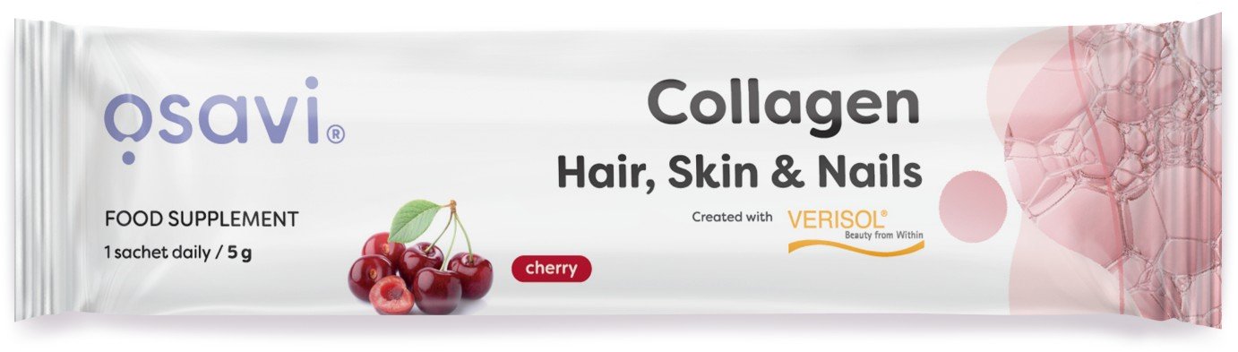 Osavi Collagen Peptides (Hair Skin & Nails), Cherry - 5 gramų (1 serving)