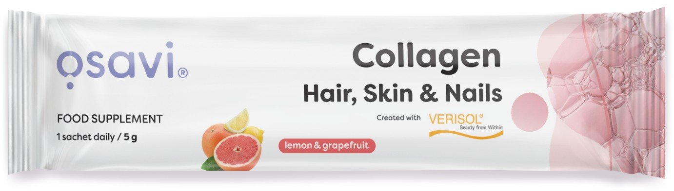 Osavi Collagen Peptides (Hair, Skin & Nails), Lemon & Grapefruit - 5 gramų (1 serving)