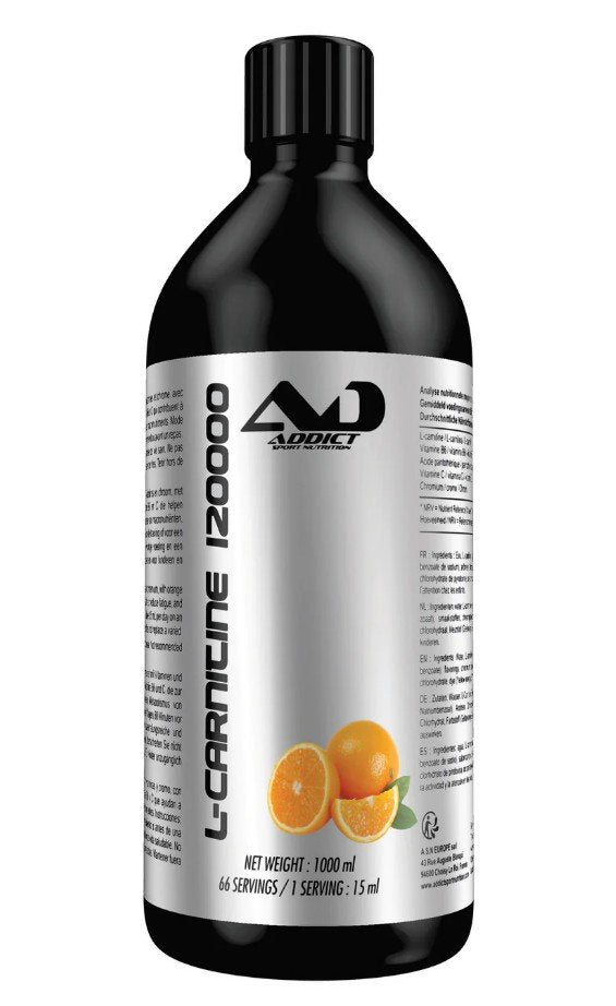 Addict Sport Nutrition L-Carnitine 120000, Tropical Orange - 1000 ml, sporto papildas