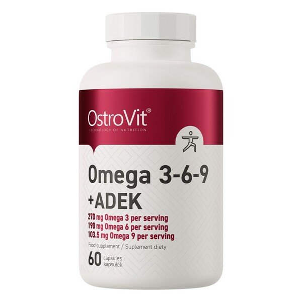OstroVit Omega 3-6-9 + ADEK kapsulės