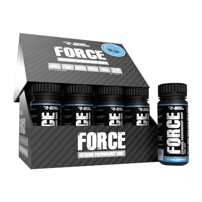 Refined Nutrition Force Extreme Pre-Workout Shot, Icy Blue Raspberry - 12 x 60 ml