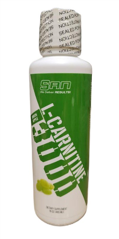 SAN L-Carnitine 3000, Žaliosios obuolio skonio, 465 ml