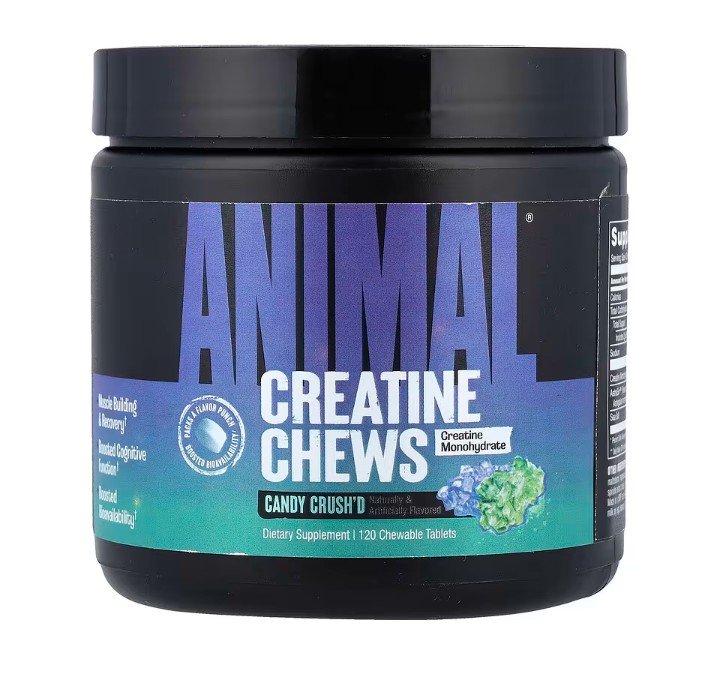 Animal Creatine Chews, Candy Crush'd - 120 chewable tablets