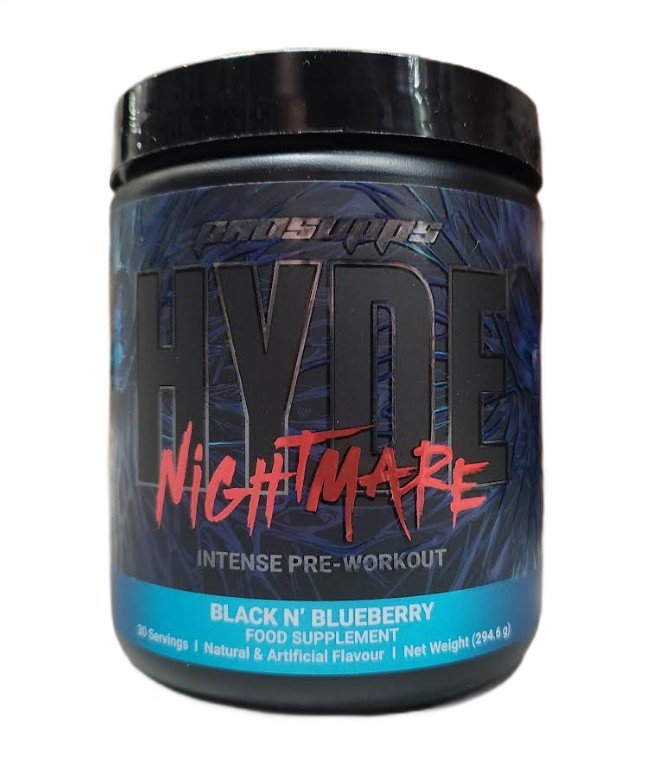 ProSupps Hyde Nightmare, Black N' Blueberry - 295 g, sporto papildas, prieš treniruotę