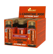 L-karnitinas Olimp Nutrition L-Carnitine 3000 Extreme Shot, vyšnių skonis, 9 vnt.