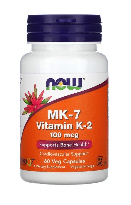 NOW Foods MK-7 Vitamin K-2, 100mcg - 60 kapsulių