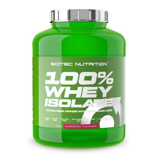 SciTec 100% Whey Isolate, Raspberry - 1816 gramų