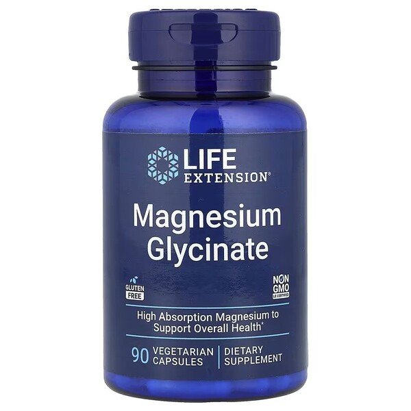 Maisto papildas Magnesium Glycinate, 105mg, 90 kapsulių