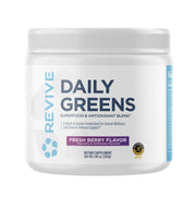 Revive Daily Greens milteliai, šviežių uogų skonis, sveikatos papildas