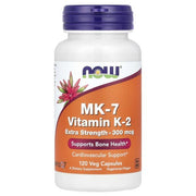 NOW Foods MK-7 Vitamin K-2, 300mcg Extra Strength - 120 kapsulių