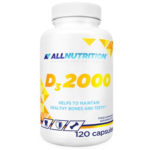 Allnutrition Vit D3 2000, 2000 IU, maisto papildas, 120 kapsulių