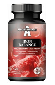 Apollo's Hegemony Iron Balance Chelated Iron & Vit C & Lactoferrin - 120 kapsulių