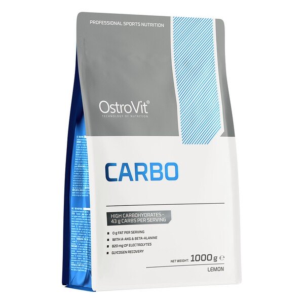 OstroVit Carbo, Lemon - 1000 g maisto papildas sportui