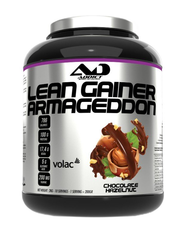 Addict Sport Nutrition Lean Gainer Armageddon, Chocolate Hazelnut - 2000 gramų