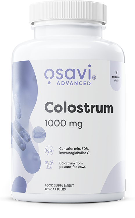 Osavi Colostrum, 1000mg - 120 kapsulių, maisto papildas imunitetui