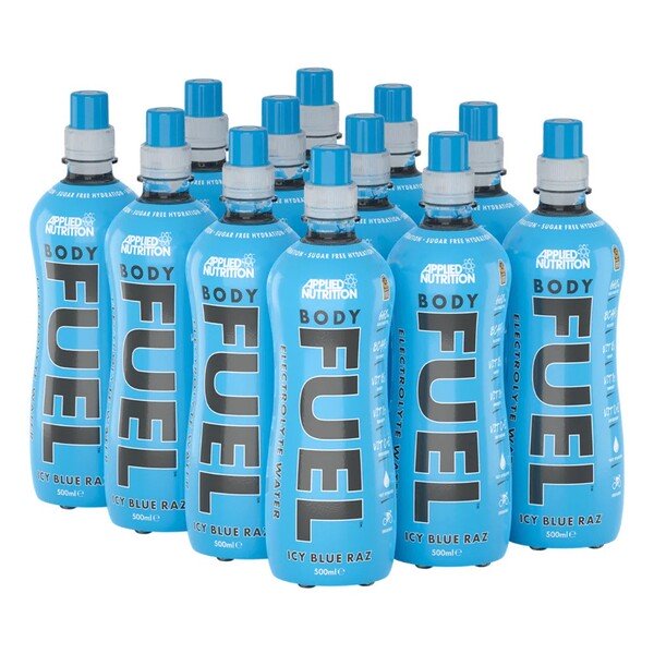 Maisto papildas Bodyfuel elektrolitai ir vitaminai, Icy Blue Raz, 12 vnt., 500 ml
