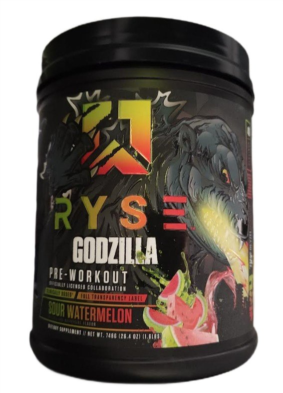 RYSE Godzilla Pre-Workout, Sour Watermelon - 748 gramų