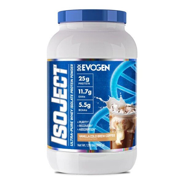 Evogen IsoJect, Vanilla Cold Brew Coffee - 800 g baltymų milteliai