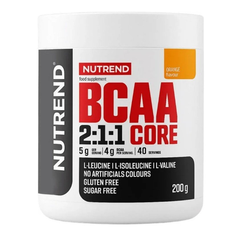 Nutrend BCAA 2:1:1 Core, Orange - 200 g maisto papildas