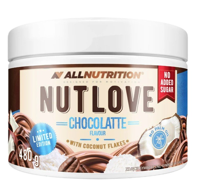 Allnutrition Nutlove, Chocolatte with Coconut Flakes - 480 gramų