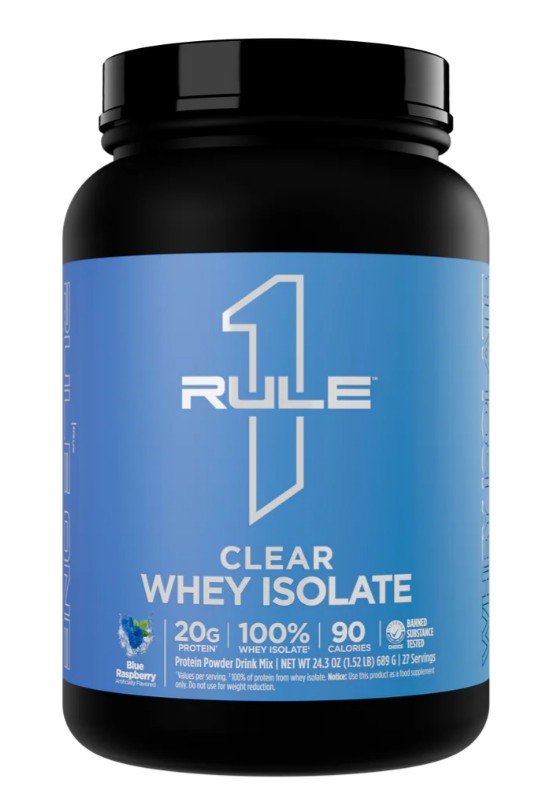 Rule One Clear Whey Isolate, Blue Raspberry - 689 gramų