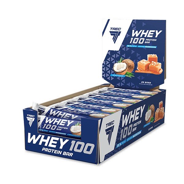 Trec Nutrition Whey 100 baltymų batonėlis, kokosų skonis, 28 vnt., maisto papildas
