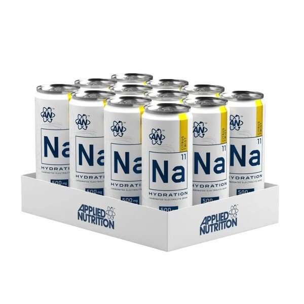 Applied Nutrition Na11 hidratacijos skardinės, citrusų skonio, 12 vnt., sporto papildas