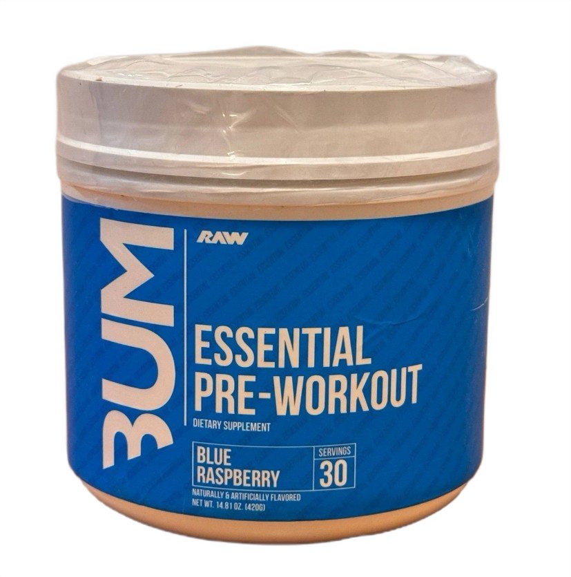 Cbum Blue Raspberry Raw Nutrition CBUM Essential Pre-Workout, Blue Raspberry - 420 gramų ...