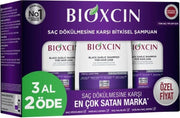 Bioxcin Black Garlic Shampoo for Hair Loss – stiprinamasis šampūnas nuo plaukų slinkimo su juodaisiais česnakais, 3 × 300 ml