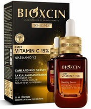 Bioxcin Skin Expert Ester Vitamin C 15% + Niacinamide 2% – skaistinamasis veido serumas su vitaminu C ir niacinamidu, 30 ml