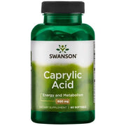 Swanson kaprilo rūgštis 600 mg - 60 minkštųjų gelių