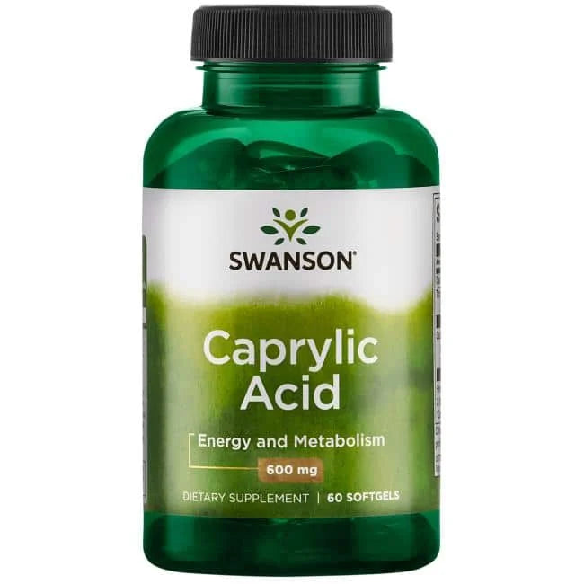 Swanson kaprilo rūgštis 600 mg - 60 minkštųjų gelių