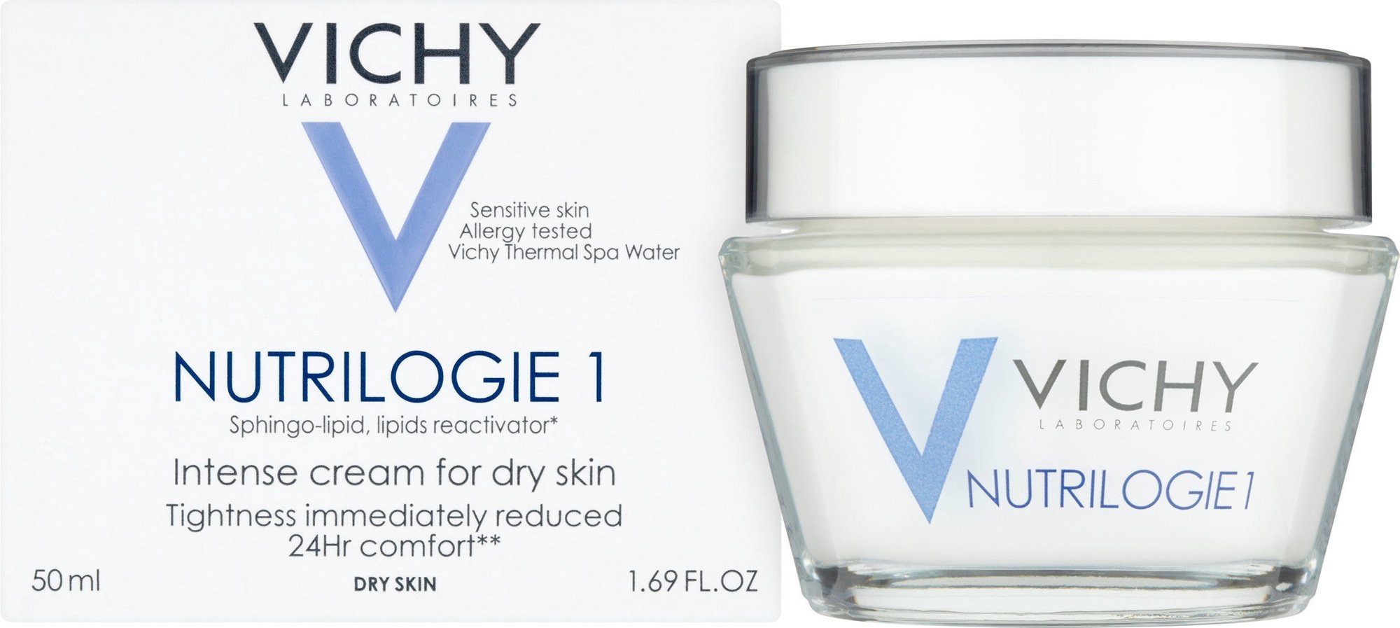 Vichy Nutrilogie 1 Day Cream For Dry Skin dieninis kremas sausai odai, 50 ml